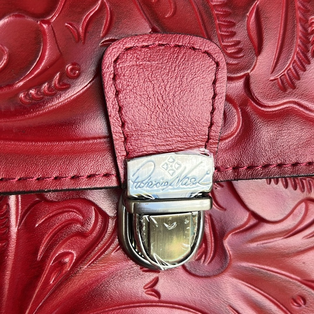 PATRICIA NASH Lanza tooled leather crossbody bag red - Picture 5 of 17